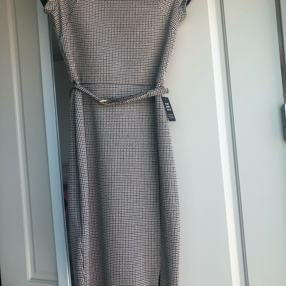 Express houndstooth belted dress - Picture 4 of 5